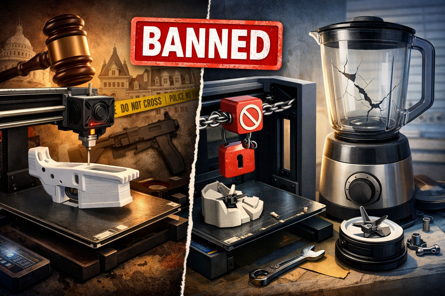 New York's 3D Printer Bill Won't Stop Ghost Guns, But It Will Stop You From Fixing Your Blender